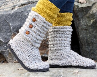 Crochet Pattern Cozy Ugg Style Boots DIY Woman Boot Crochet