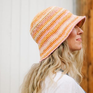 Crochet Pattern / Packable Sunhat / Easy Bucket Hat / Kids / Adults / Hat With Brim / Unisex Hat / Scrappy Bucket Hat Crochet Patter PDF image 4