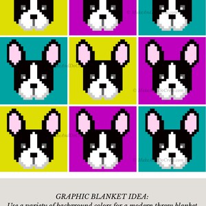 Sample graphgan for a corner to corner dog breed throw blanket.