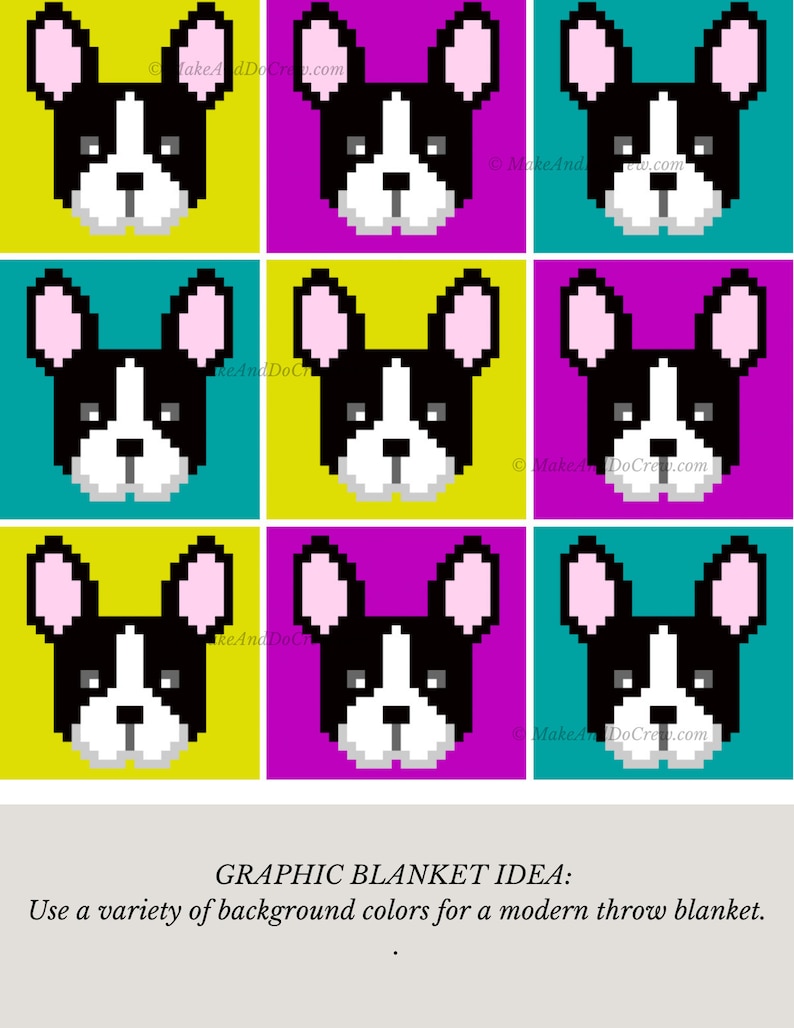 Häkelanleitung / C2C Crochet Hundedecke / Ecke zu Ecke Hunderasse Decke / Geschenk für Hundeliebhaber / Best in Show PDF Häkelanleitung Bild 9