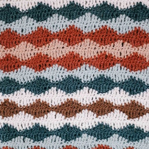 Crochet Pattern / Wave Effect Blanket / Ocean Inspired Throw / Ripple Baby Blanket / Reverb Waves Blanket Crochet Pattern PDF image 8