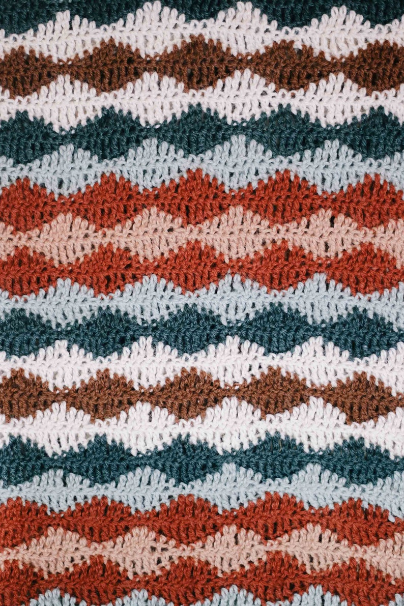 Crochet Pattern / Wave Effect Blanket / Ocean Inspired Throw / Ripple Baby Blanket / Reverb Waves Blanket Crochet Pattern PDF image 8