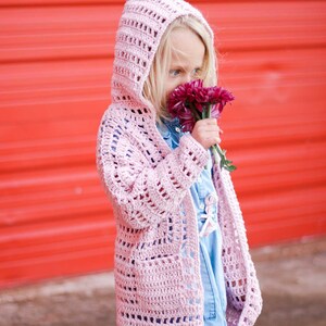 Crochet Pattern / Girls Crochet Cardigan / Hexagon Sweater for Kids / Hexagon Cardigan Pattern / XO Cardigan Pattern PDF image 2