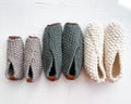 Knitting Pattern / Beginner Knit Slippers from Two Knit Rectangles / House Slippers from Straight Needles / 2 Hour Knit Slippers Pattern PDF