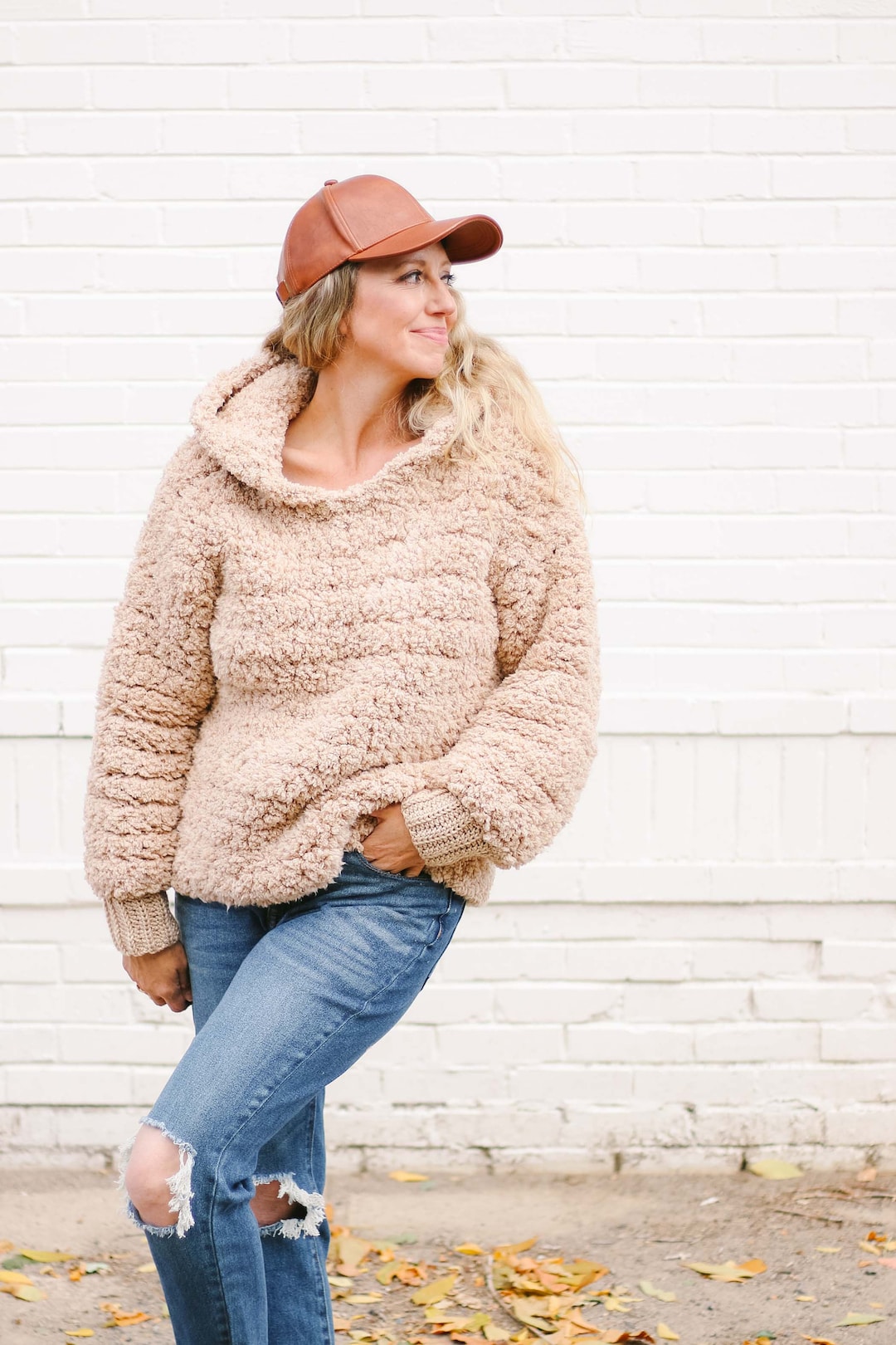Crochet Pattern / Sherpa Hooded Sweatshirt / Oversized Sweater With Hood /women's Crochet Hoodie Pattern / Sherpa Hoodie Crochet Pattern PDF