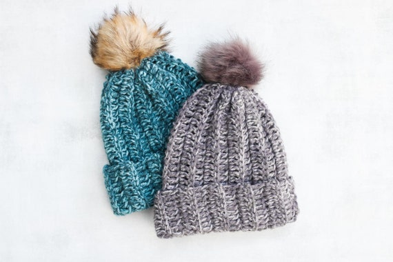 Crochet Pattern / Easy Adult Beanie Made from Rectangle / Beginner Child Hat / 1.5 Hour Crochet Beanie Pattern PDF