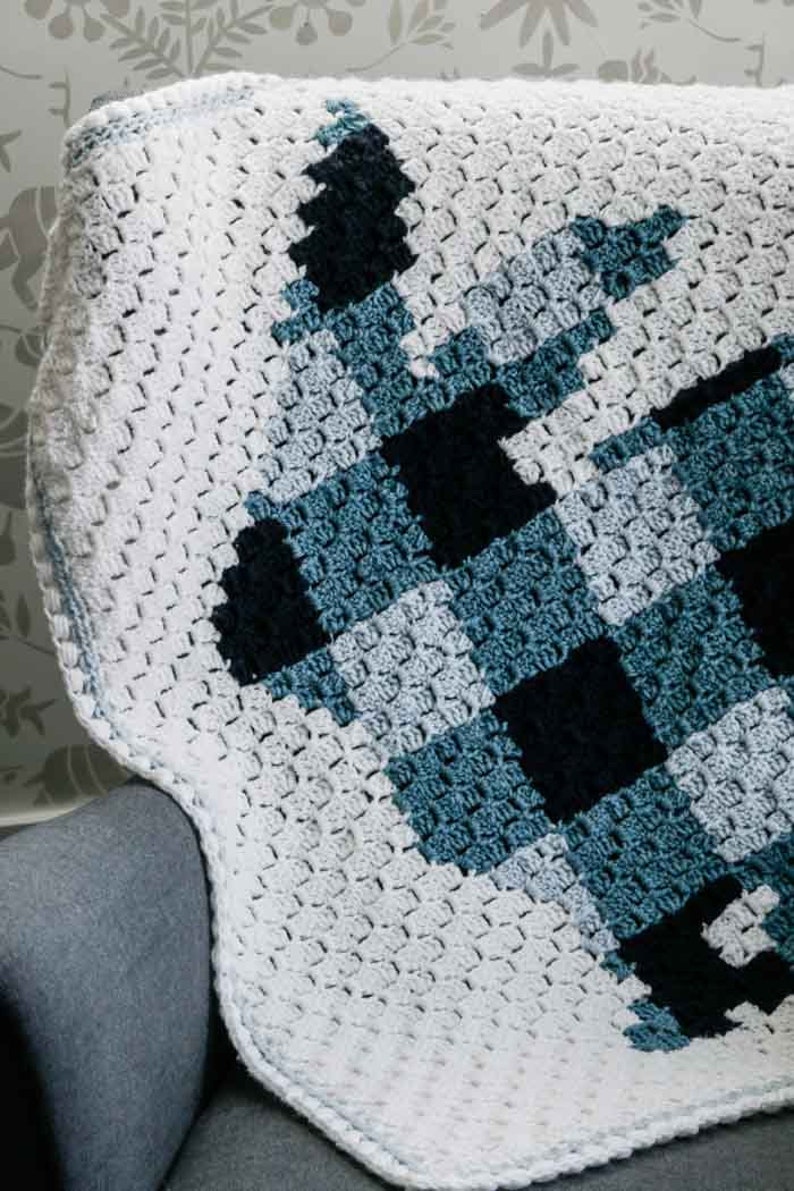 Crochet Pattern / Corner to Corner Crochet / Easter Blanket / Nursery / Rabbit Throw / Baby Blanket / C2C Bunny Blanket Sweater Pattern PDF image 3
