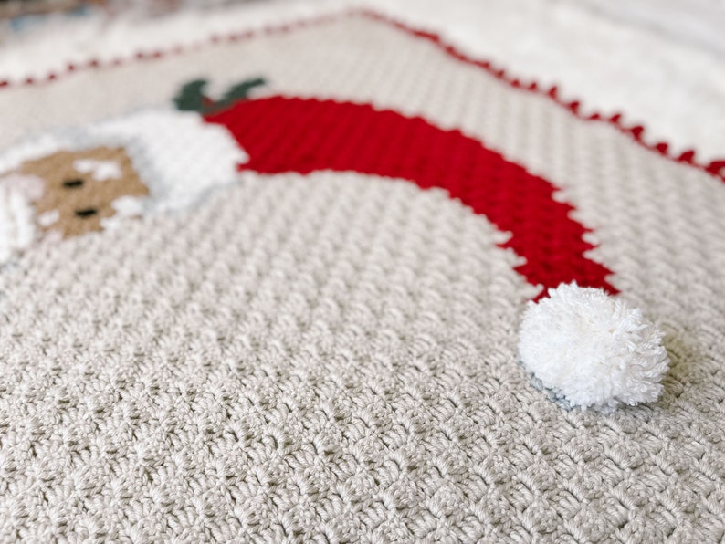 Crochet Pattern / Corner to Corner Santa Blanket / Christmas Blanket / C2C Graphgan / Xmas / Jolly Old St. Nick Blanket Crochet Pattern PDF image 7