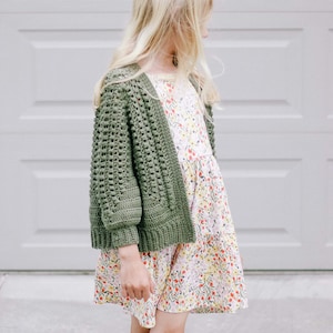 Crochet Pattern / Kid's Cardigan Made From Hexagons / Children's Crochet Sweater / Mini Mezzo Cardigan Crochet Pattern PDF image 3