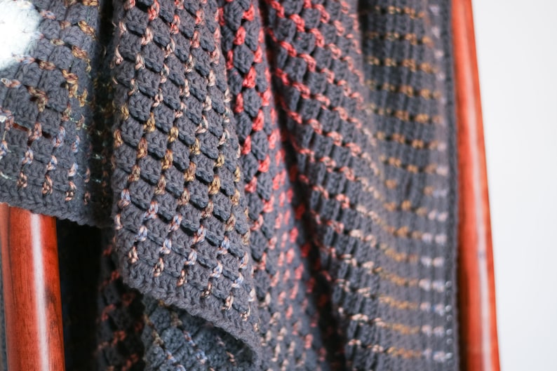 Crochet Pattern / Easy Crochet Rainbow Baby Blanket / Throw Blanket / Block Stitch Blanket / Afghan / Prism Crochet Blanket Pattern PDF image 5