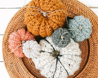 Crochet Pattern / Rectangle Pumpkins / Easy Fall DIY Centerpieces / Halloween / Farmhouse Thanksgiving Decor / Crochet Pumpkin PDF Pattern