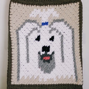 Crochet Pattern / Bichon Havanais Portrait Couverture / C2C Dog Graphgan / Yorkie Face Pillow / Best in Show Dog Blanket Crochet Pattern PDF image 4