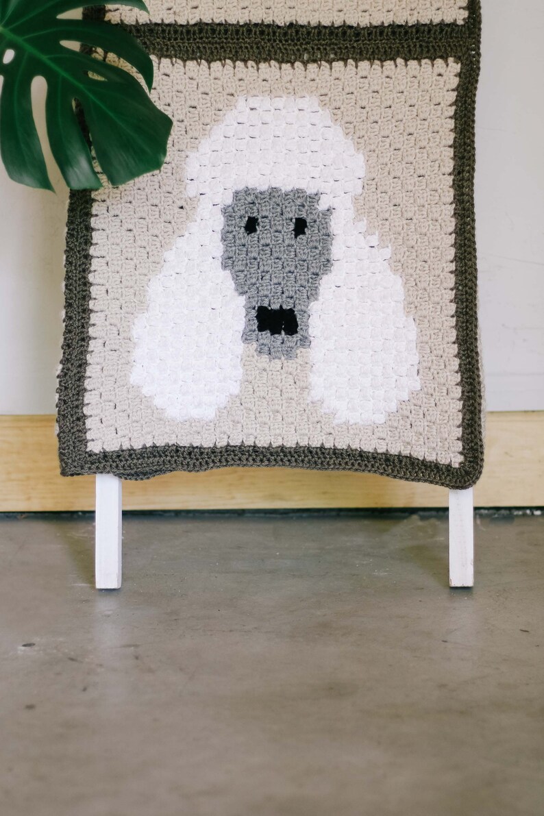 Crochet Pattern / Corner to Corner Crochet Blanket / Poodle Dog Blanket / Dog Baby Blanket / Dog Portrait Blanket / Best in Show C2C Blanket image 8