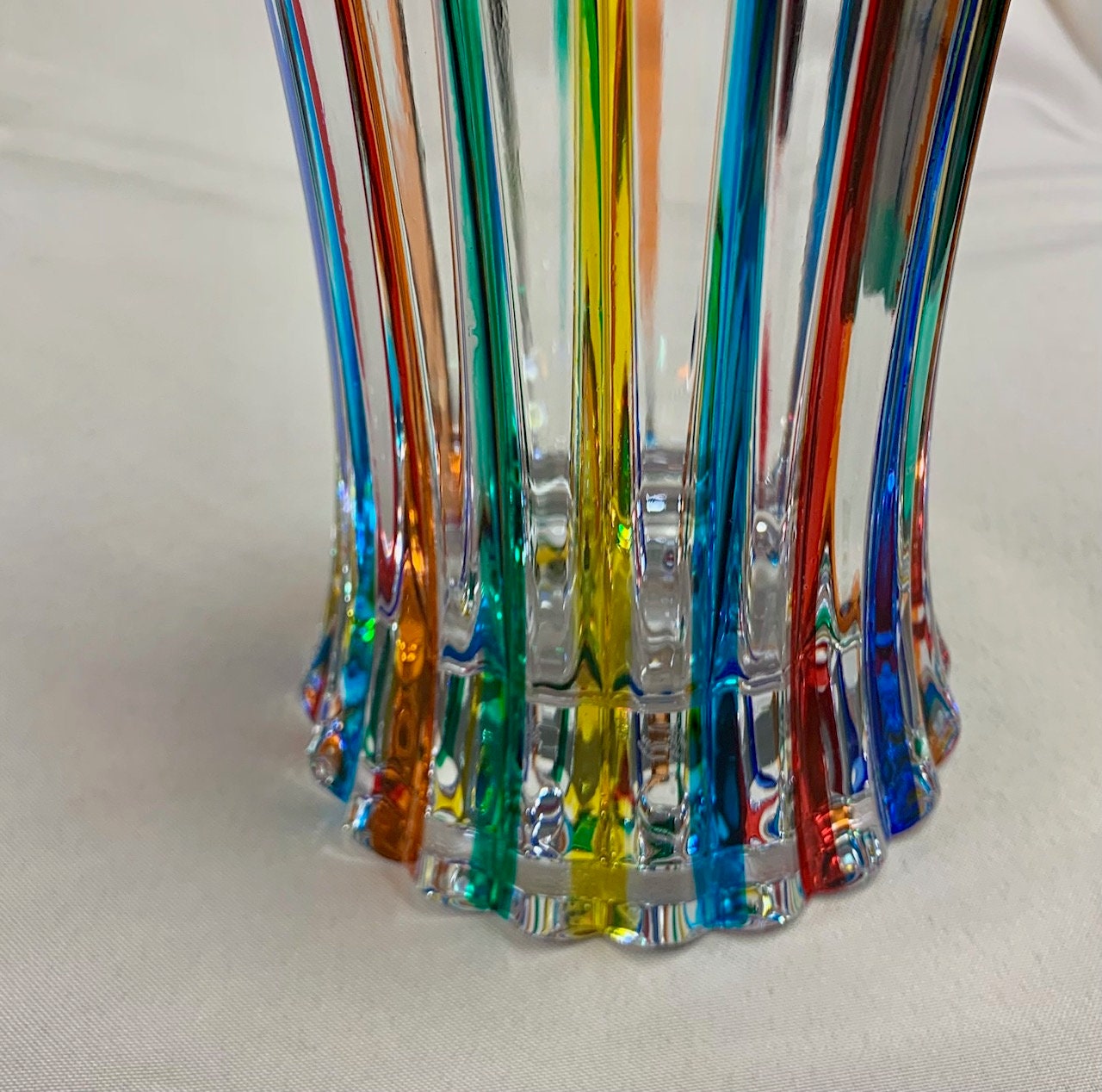 Timeless Italian Crystal Vase Hand painted Etsy