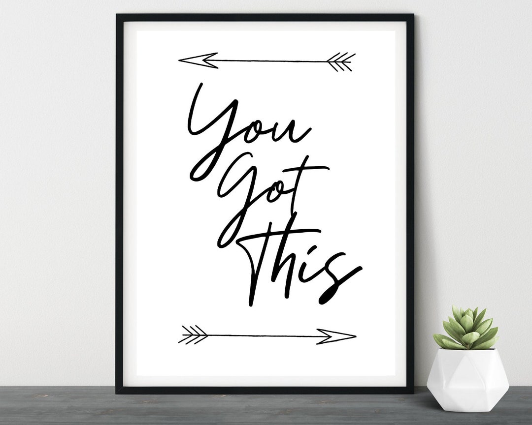 Black and White Printable Art, Inspirational Quote, Art Print ...