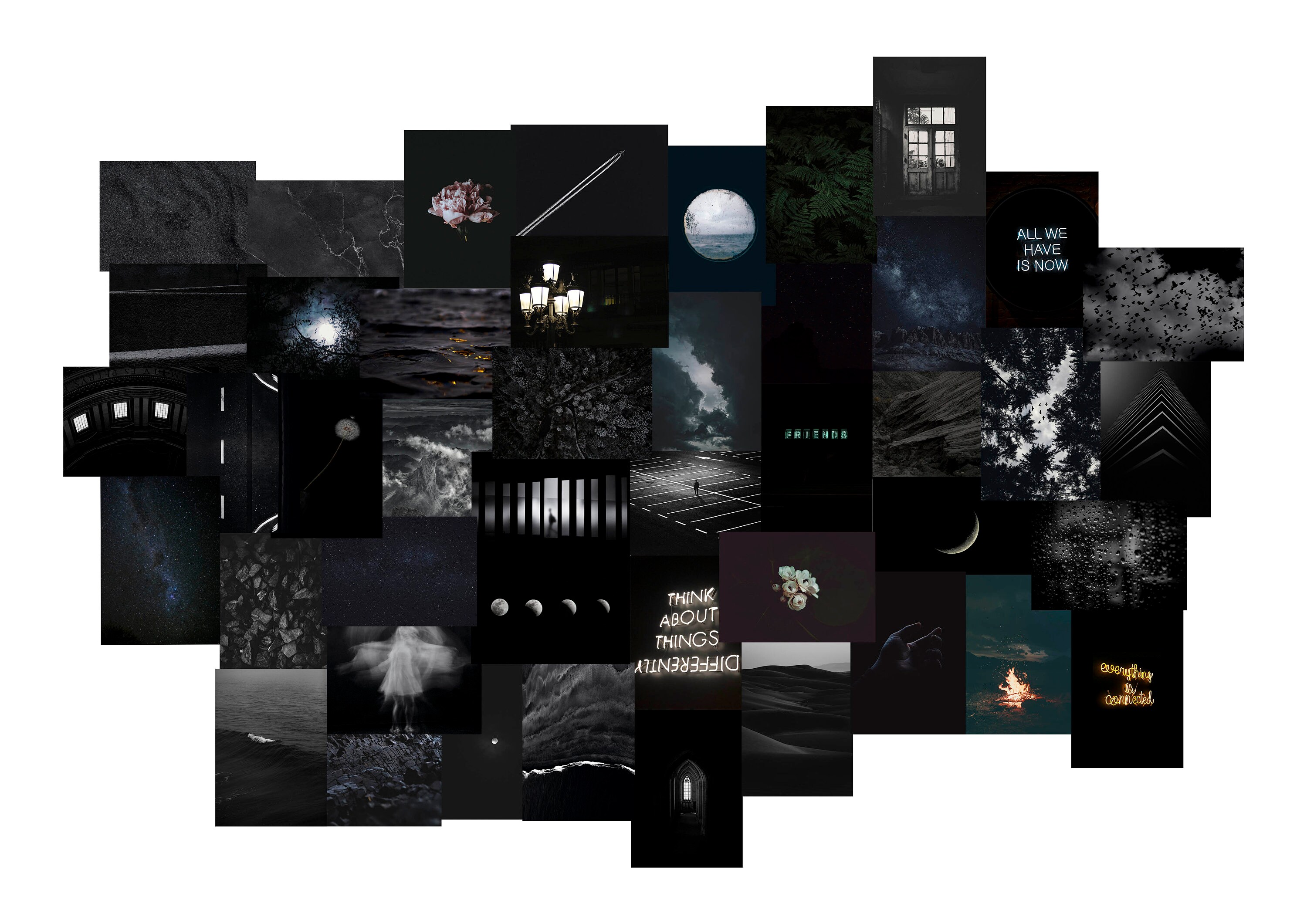 Tezza Inspired Dark and Moody Photo Wall Collage Wall Kit Etsy