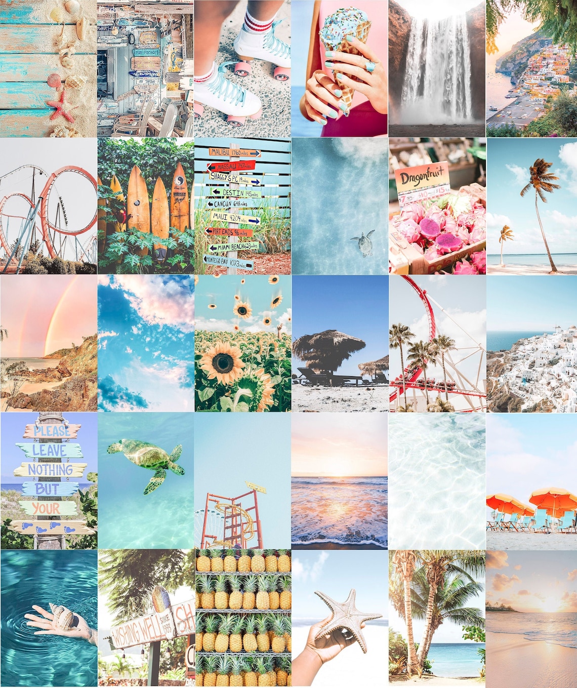 Tezza Inspired Collage Wall, Beach, Coastal, Ocean DIY Collage Kit - Etsy
