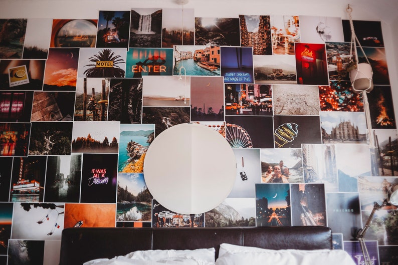 Photo wall aesthetic collage kit printable wall art tezza Etsy