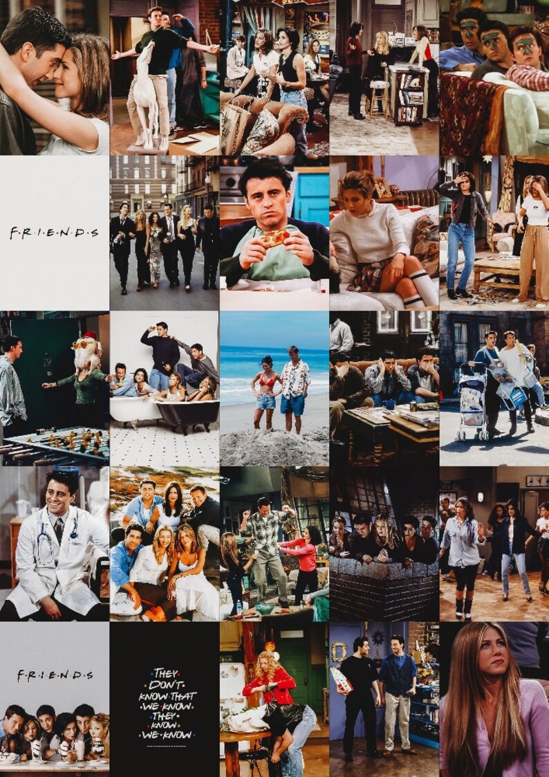 Friends Themed Wall Collage Retro Aesthetic 60 Image Digital Etsy etsy