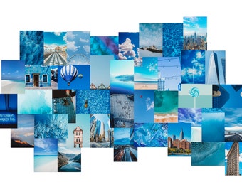 Blue Collage Kit, Tezza Inspired, Ocean Collage Kit, Picture Kit For Wall