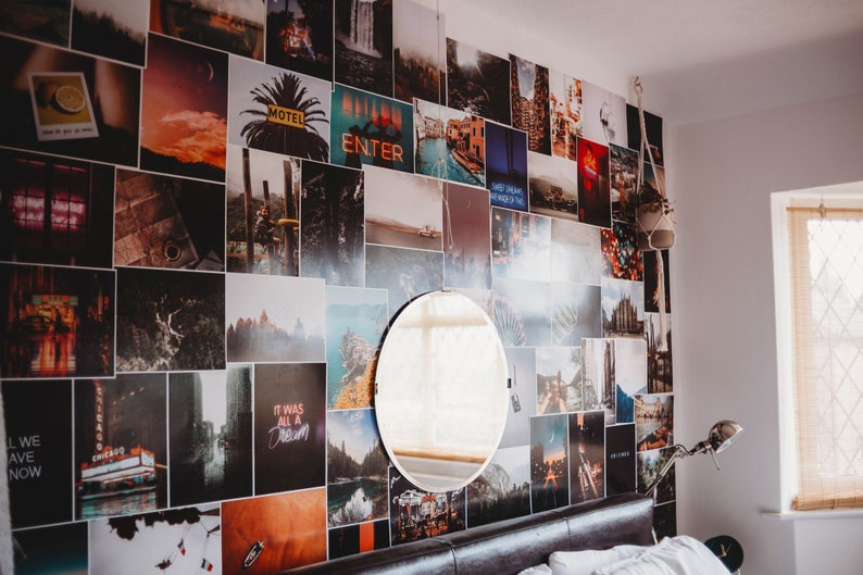 Photo wall aesthetic collage kit printable wall art tezza Etsy