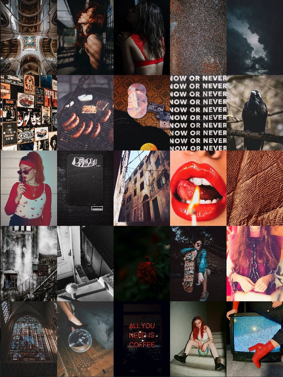 Grunge Poster Wall Dorm Decor Printable Wall Collage Kit - Etsy Nederland