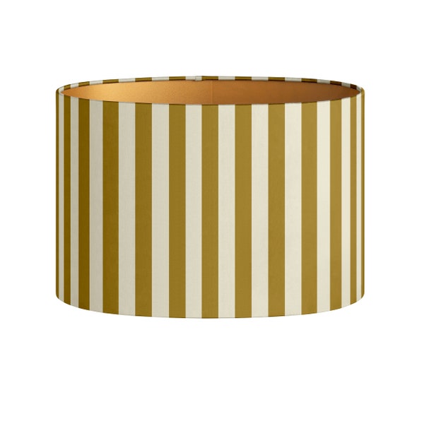 Lampshade Jackie Olive Sand - Striped pattern print - Handmade - Lighting - Decorative - Organic cotton - Fabric - Room decor - Easter