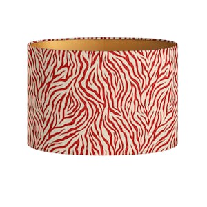 Lampshade Amina Chili - Animal Pattern Print - Lighting - Handmade - Luxury - Decorative - Sustainable cotton - Fabric - Oval - Round