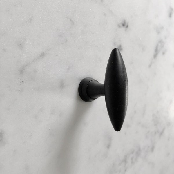 Black Patina Iron Olive Furniture Knob