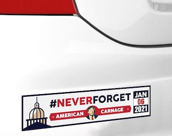 Adesivo per paraurti American Carnage - Anti-Trump, 6 gennaio (2 dimensioni)