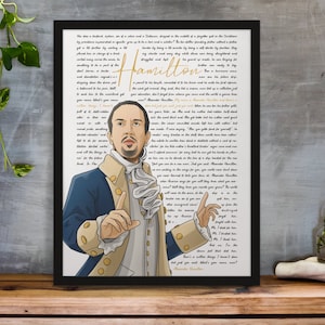Alexander Hamilton Musical (SVG, PDF, PNG) | Full Lyrics design Digital Download for Print | Broadway Poster | Wall Art
