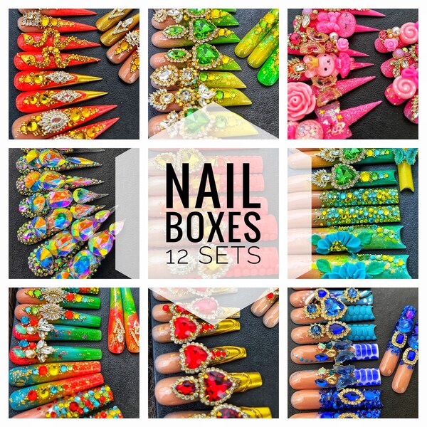 Glue on Fake Nails Etsy