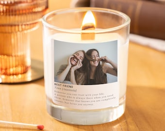 Photo Candle, Personalised Candle, Picture Candle for Best Friend, Photo Gift, Best Friend Gifts, Best Friend Definition, Friendship Gift