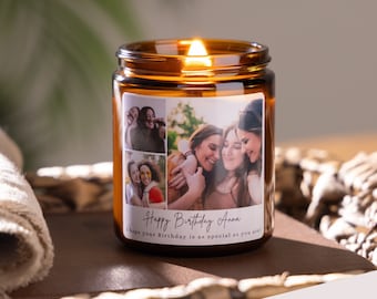 Photo Candle, Personalised Candle with 3 photos, photo candle gift for ANY occasion, birthday photo gift, personalised picture candle