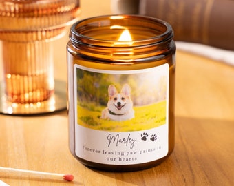 Photo Memorial Candle, Personalised Pet Memorial Candle, Soy Wax Candle, Scented Candle, Pet Memorial Gift, Pet Loss Gift, In Loving Memory