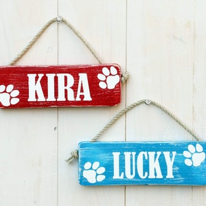 Hundehütte Namenschild, Hunde Namensschild aus Holz, personalisiertes Namensschild für Hund, Geschenk für Hundebesitzer