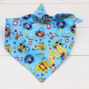 Bandana con cartone animato per cani, bandana personalizzata, foulard bandana per cani, Bandana Mickey,  regalo per cani