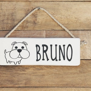 Schild für Hundehütte, Hund Holzschild, personalisiertes Namensschild für Hund