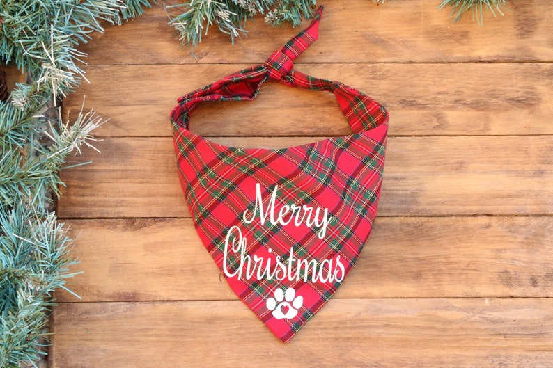 Christmas Bandana for Dogs Dog Bandana merry Etsy UK