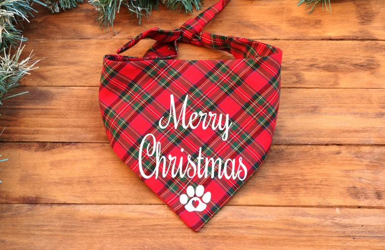 Christmas Bandana for Dogs Dog Bandana merry Etsy UK