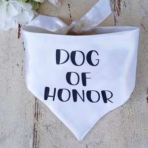 wedding dog bandana, dog of honor, pet bandana, bandana scarf