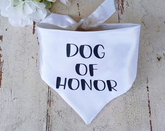 wedding dog bandana, dog of honor, pet bandana, bandana scarf