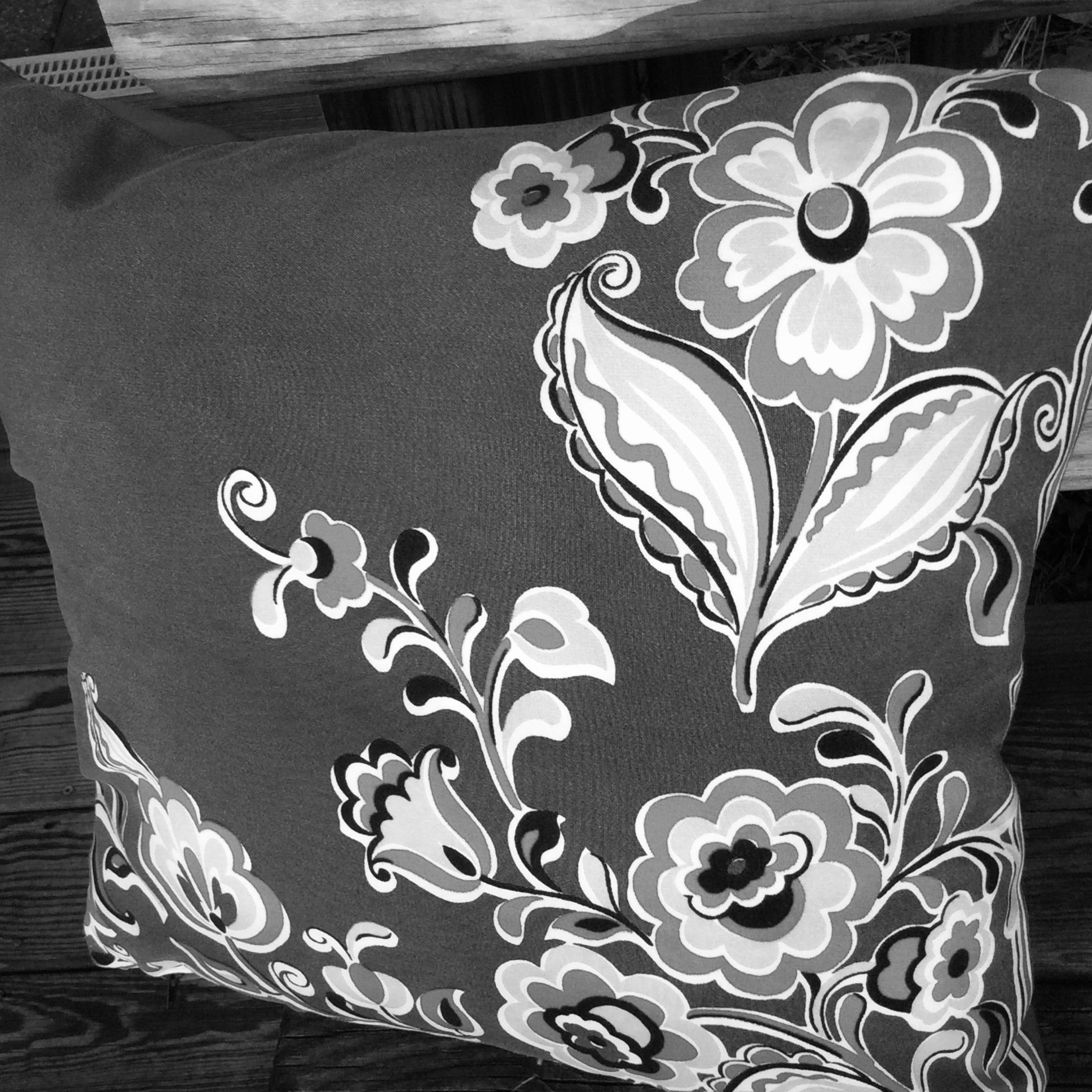 Vintage Pillow Cover With Mid Century Modern Floral Print With Etsy