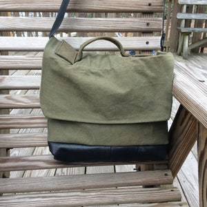 Hergebruikte Amerikaanse militaire plunjezak Militaire tas handgemaakte/vintage unisex crossbody tas, originele hardware & handvat, 2 zakken, singelband