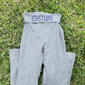 Custom College Fold over flare yoga pants