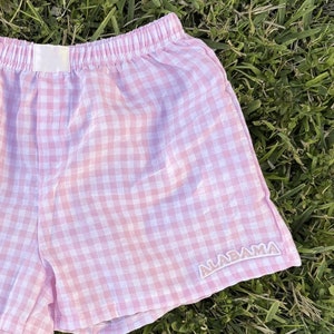 Kundenspezifische College-karierte Boxershorts | College Bettparty