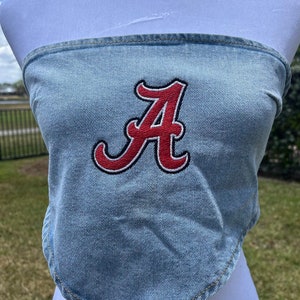 Custom College jean tie top| college bed party