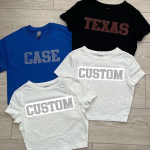 Custom Rhinestone College Tee (1 Color)| College bed party