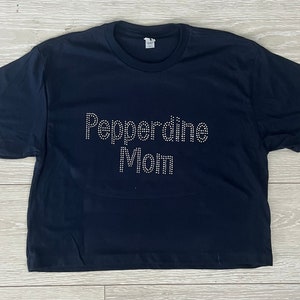 Custom college parents rhinestone top