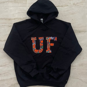 Custom College 2 Letter Cut out fabric hoodie